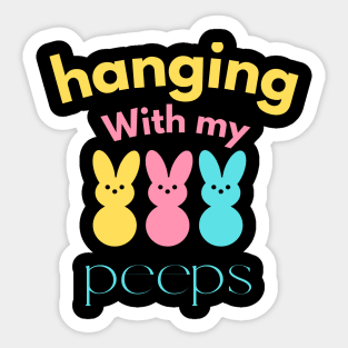 Hanging With My Peeps Easter Chicks Sticker